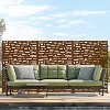 Wooakway 72"H 47"W Outdoor Metal Garden Trellis Privacy Screen Lattice Panel Indoor Room Divider - 3 of 4