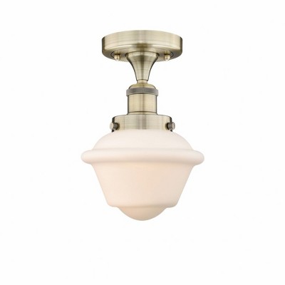 Oxford - 1 Light Semi-Flush Mount In Industrial Style-8.25 Inches Tall and 6.5 Inches Wide
