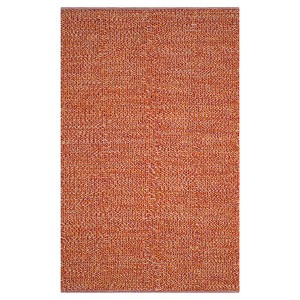 Orange Abstract Woven Area Rug - (4