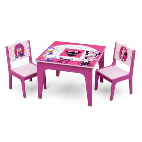 Delta Children Disney Minnie Mouse Deluxe Kids Storage Play Table