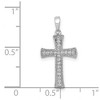 Black Bow Jewelry 14k Yellow or White Gold 1/10 Ctw Diamond Cross Pendant, 11 x 23mm - 4 of 4
