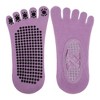 Unique Bargains Non-Slip Yoga Socks Five Toe Socks Pilates Barre for Women with Grips - 4 of 4