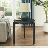 COWLOWN White Contemporary Round Living Room Table,  Accent Table with Sturdy Wooden Tripod Base, Space-Saving - 3 of 4