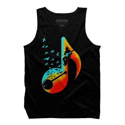 Men's Design By Humans Music Banjo Player By Barmalizer Tank Top