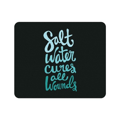 OTM Essentials OTM Prints Black Mouse Pad Salt Water Cures Aqua OPMPV1BMART0243