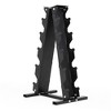 200LB Hex Dumbbell Set with A-Rack - 10-30LB Rubber Coated Dumbbells & Sturdy Black A-Frame Stand, Cast Iron - 4 of 4