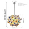 Rennnsan Relora 21" W 6 - Light Bubble Cluster Iridescent Glass Modern Glam Dimmable Chandelier in Silver - 3 of 4
