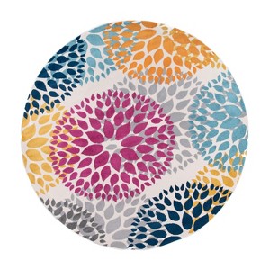 World Rug Gallery Modern Floral Circles Area Rug - 1 of 4