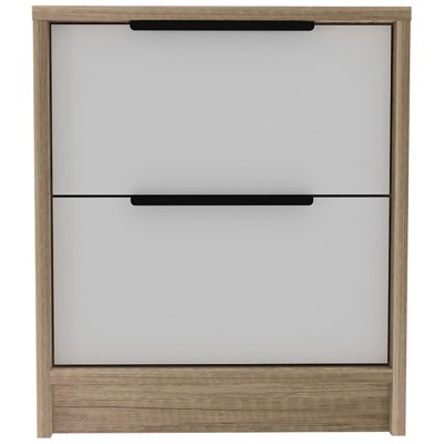 TIRAMISUBEST Nightstand with Two Drawers,Finish for Contemporary Bedrooms