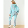 INSPIRE CHIC Women's Tie Dye Pullover Hoodie Drawstring Jogging Sports 2 Pieces Outfit Sweatsuits - 4 of 4