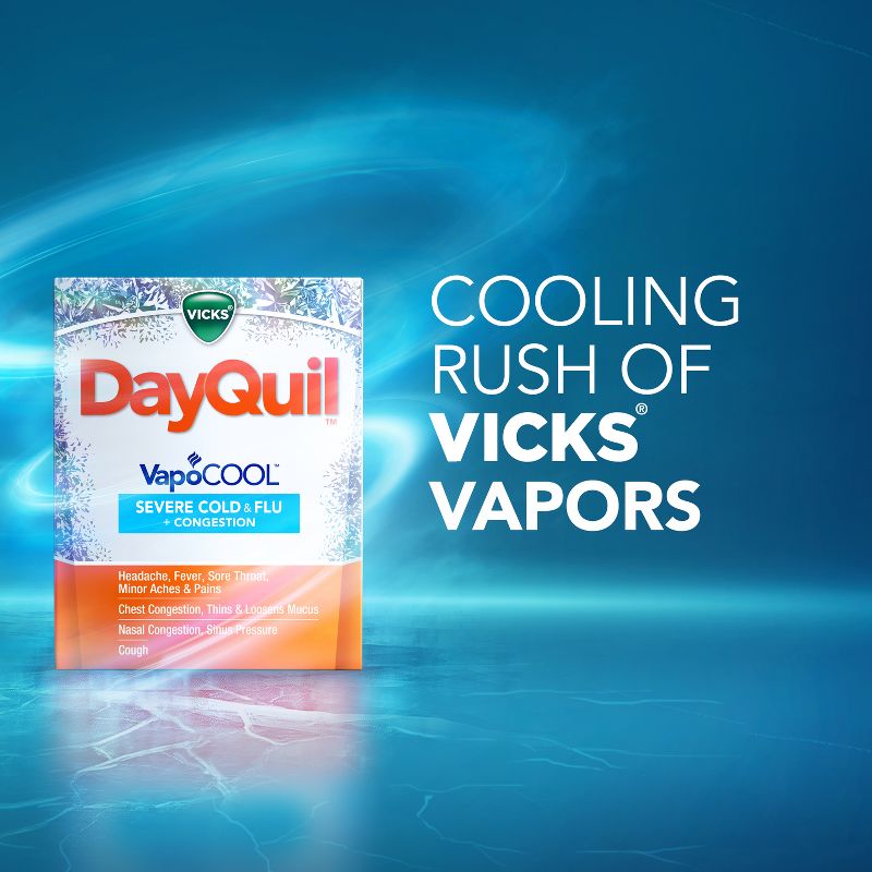 Vicks DayQuil Severe VapoCOOL Cold &#38; Flu Medicine Caplets - 24ct, 5 of 12