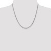 Black Bow Jewelry 3mm 14k White Gold Solid Concave Anchor Chain Necklace - 2 of 4