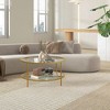 Resenkos 32" Round Side Table with Storage, 2-Tier Tempered Glass Coffee Table, Steel Frame, Adjustable Foot Pads, - 3 of 4
