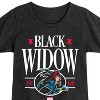 Girls' - Marvel - Black Widow Collegiate Fitted Short Sleeve Graphic T-Shirt - 2 of 4