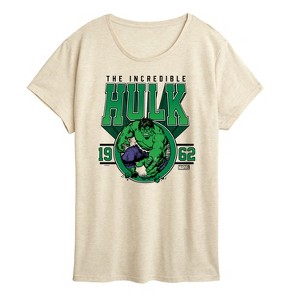 Women's - Marvel - Hulk Collegiate Short Sleeve Graphic T-Shirt - 1 of 4
