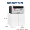 Printer Stand w/Storage, Mobile Printer Cabinet for Home Office, Metal Table for Printers w/ Storage - 2 of 4