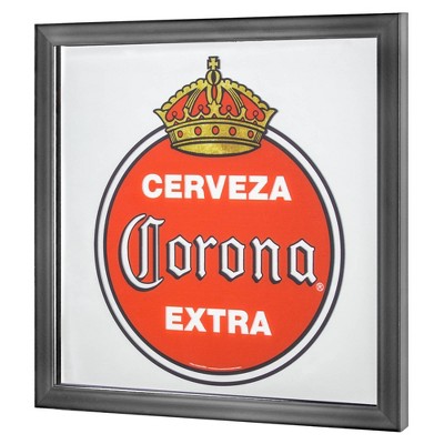 Vintage Corona Extra Screen Printed Mirror Red/White - Crystal Art Gallery