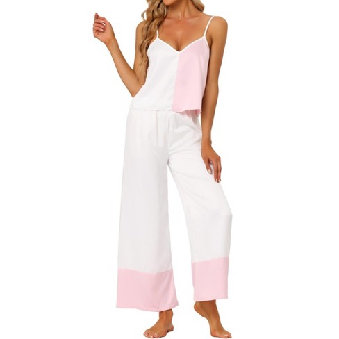 Cheibear Women's Satin Spaghetti Cami Tops Shorts Sleepwear Lounge Sets Hot  Pink Medium : Target