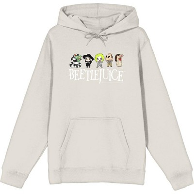 Beetlejuice Chibi Character Line-Up Adult Long Sleeve Hoodie