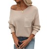 Coolmee Long Sleeve Shirts for Women Casual Knit Fall Fashion Dressy Blouses Teacher Outfits - 2 of 4
