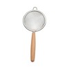 Unique Bargains Food Strainer Beechwood Small Hand Wash Stainless Steel Light Brown 1 Pcs - 3 of 4
