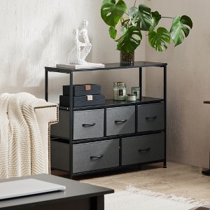 RISOKEYS Dresser for Bedroom with Fabric Drawers,TV Stand,Storage Cabinet,with Metal Frame and Wooden Top for Clothing, Closet,Guest Room, - 1 of 4