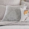 Sherbourne Gray Embroidered Decorative Pillow - Levtex Home - 2 of 3