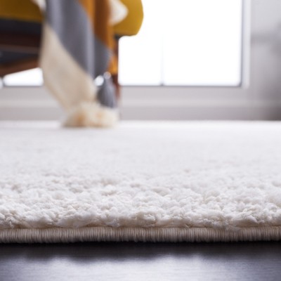 Ivory and Beige Hand-Knotted Wool Rectangular Rug