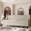 78.75" Fabric Mid Century Modern 3-Seater Sofa with Button Tufted Backrest and Birch Legs - 3 of 4