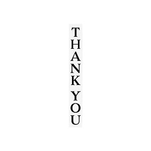 HomeRoots 72" Black And White Solid Wood Thank You Porch Sign - 1 of 3