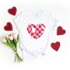 Simply Sage Market Women's Love Checkered Puzzle Heart Short Sleeve Graphic Tee - 3 of 4