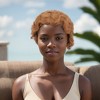 Unique Bargains Women's Wave Curly Short Hair Wig 180 Real Human Hair 4in Brown 1 Pc - 2 of 4