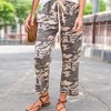 Amaryllis Women's Camouflage Print Drawstring Cropped Pants Relaxed Fit Casual Trendy - 4 of 4