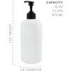 Cornucopia Brands White Shower Pump Bottles, 3pc Set; Plastic Pump Dispensers for Shampoo, Conditioner, and Body Wash - image 2 of 4