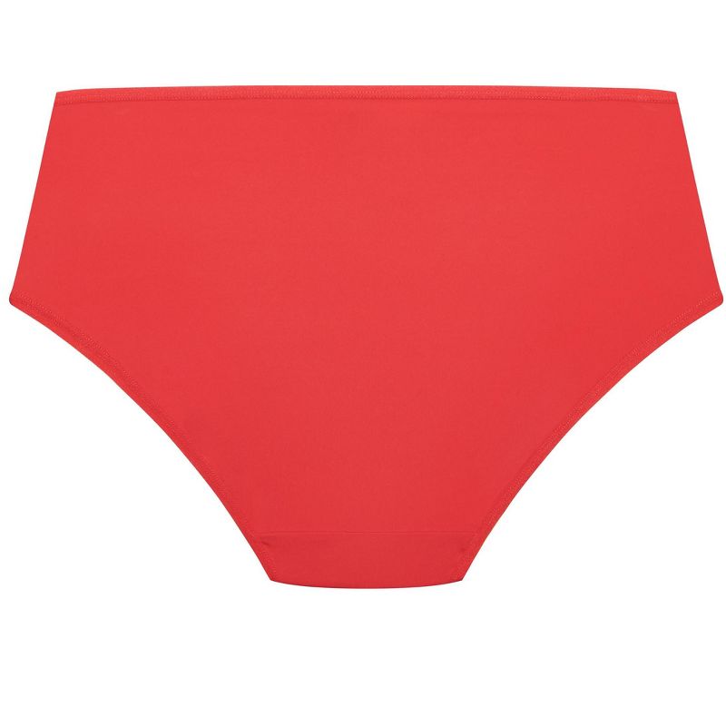 Women's Plus Size Fashion Microfiber Hi Cut Brief - rose red | AVENUE, 4 of 4