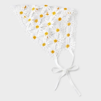 Daisy Knit Headscarf - Wild Fable™ White/Yellow