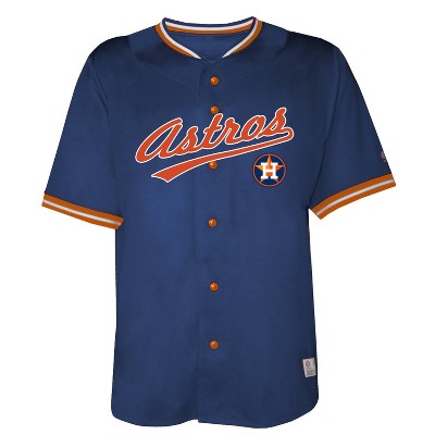 MLB Houston Astros Men's Button Down Jersey - XXL