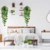 Aoibox Artificial Hanging Plants, 2 Pcs Faux Pothos Vines for Wall Home Living Room Indoor Outdoor Decor, No Baskets Included - 3 of 4