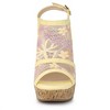 Allegra K Women's Open Toe Platform Heel Lace Wedges Sandals - 2 of 4