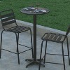 Emma and Oliver Indoor/Outdoor 23.5"H Aluminum Round Bar Height Table with Cross Base - 3 of 4