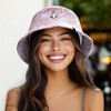 Dalix Heartly Ghost Tie Dye Bucket Hat Cotton Embroidery Casual Outdoor Style Womens - 3 of 4