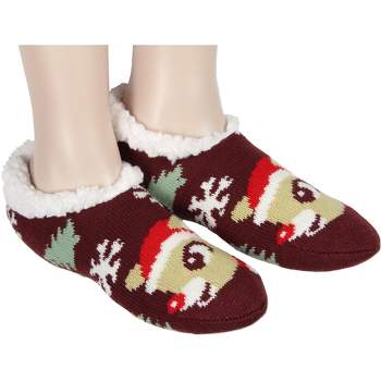 Rudolph The Red-Nosed Reindeer Christmas Holiday Slipper Socks No-Slip Sole