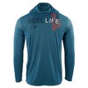 Reel Life Jax Beach Reel America Uv Pullover Hoodie - Real Teal