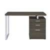 PAGED 55 Inches Computer Desk Modern Office Desk with 2 Drawers, Adjustable Shelf and Storage Cabinet for Office, Study - 2 of 4