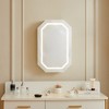 VECELO LED Jewelry Cabinet, Wall/Door-Mounted Jewelry Organizer with Frameless Lighted Mirror, Storage Hanging Cabinet & USB Port, White - 2 of 4