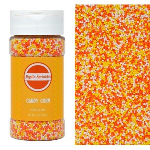 Mystic Sprinkles Candy Corn Nonpareils Mix 3.8oz Bottle - 1 of 4