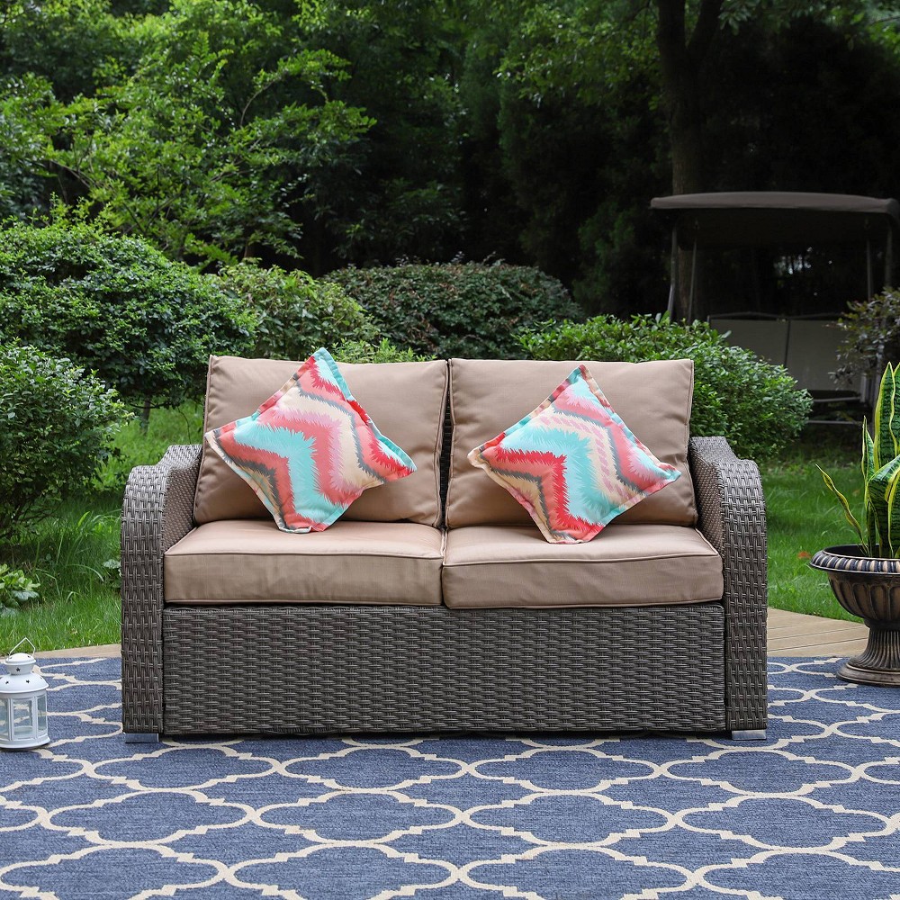 Outdoor Loveseat with Cushions Captiva Designs