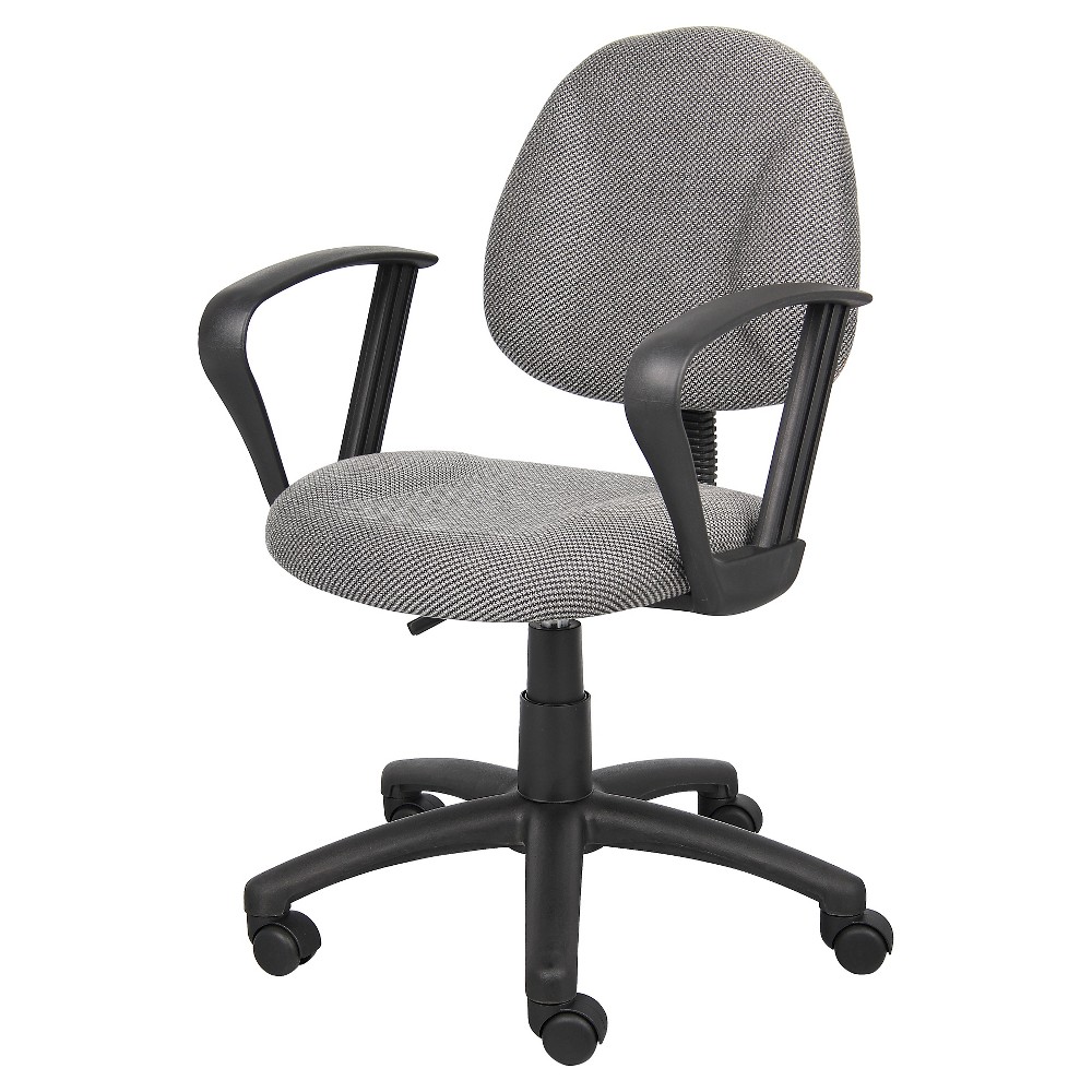 Photos - Computer Chair BOSS Deluxe Posture Chair with Loop Arms Gray -  Office Products 