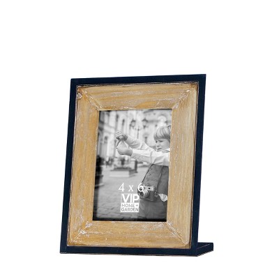 VIP Wood 10 in. Brown 4x6 Photo Frame