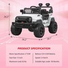 12V Kids Ride On Truck, Electric Play Car Ride-On Toy with Parent Remote Control, 3 Speeds, 4 Tires Suspension, LED Lights - 2 of 4